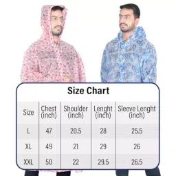 Allextreme Poncho Raincoat Hooded Full Sleeves Random Color and Design for Men, Women, Boys & Girls, HCP-100U image 3