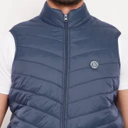 Duke Denim Blue Slim Fit Quilted Jacket image 5