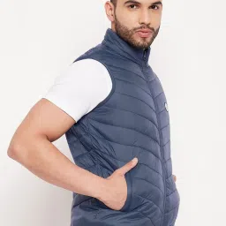 Duke Denim Blue Slim Fit Quilted Jacket image 4