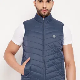 Duke Denim Blue Slim Fit Quilted Jacket image 1