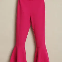 Allen Solly Girls Pink Regular Fit Textured Trousers-image-86