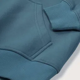 Gini & Jony Kids Blue Cotton Printed Full Sleeves Hoodie image 4