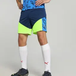 Puma Blue Regular Fit Colour Block Sports Shorts-picture-42