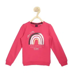Allen Solly Junior Pink Cotton Printed Sweatshirt image 1