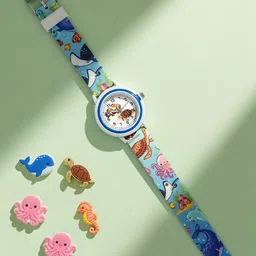 Time Up Unisex Kids Printed Dial & Straps Analogue Watch BTR-BLOSSM-5 image 2