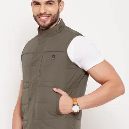 Duke Olive Slim Fit Jacket image 3