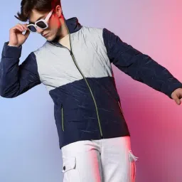 Campus Sutra Multicolored Regular Fit Quilted Jacket image 4
