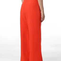 Only Orange Polyester Solid High Rise Pants image 2