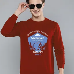 WOOSTRO Men Printed Round Neck Pullover Sweatshirt-picture-31