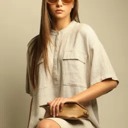 Vero Moda Beige Regular Fit Shift Dress-picture-40