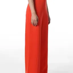 Only Orange Polyester Solid High Rise Pants image 3