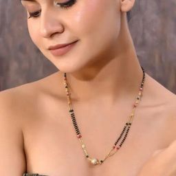 VOJ Gold-Plated Ad-Studded & Beaded Layered Mangalsutra for Women-picture-34