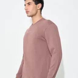 7 Alt By Pantaloons Mauve Loose Fit Printed Sweatshirt image 4