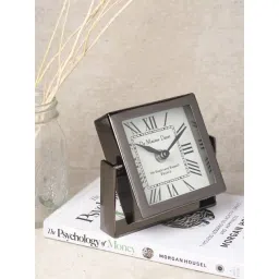 De Maison Decor Black Aluminium Abstract Canvas Table Clock-picture-24