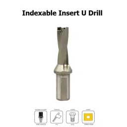 A.D INTERNATIONAL Indexable Insert U Drill Through Coolant 49 mm x 5D x 40 mm Weldon Shank with Free 10 Pcs Carbide Inserts, UV-P0M6-XQNU image 5