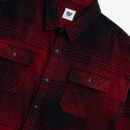 Y&F Kids by Westside Red Checks Design Cotton Shirt image 3