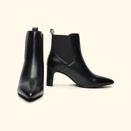 yoho Women Block-Heeled Pointed Toe Chelsea Boots-picture-19