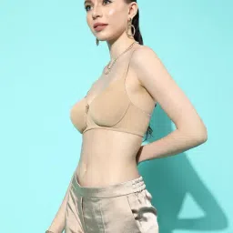 Leading Lady Skin & Navy Full Coverage Non-padded T-Shirt Bra Pack of 2 image 2