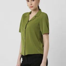 Van Heusen Green Regular Fit Shirt image 3