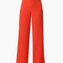 Only Orange Polyester Solid High Rise Pants image 5