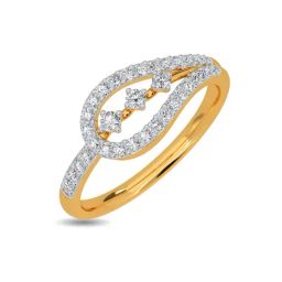 Kisna Diamond & Gold Jewellery Anna 14k (585) Diamond & Gold Ring For Women-picture-25