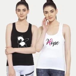 Friskers Multicolor Printed Camisole (Pack Of 2) image 1