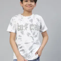 Lil Tomatoes Kids Grey & White Printed T-Shirt-picture-38