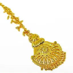 Mansi Jewl Point Gold-Plated Maang Tikka Head Jewellery-image-66