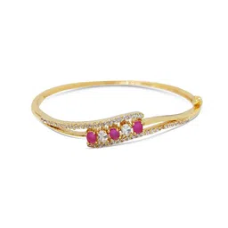 Comet Busters Gold-Plated Artificial Stones Studded Kada Bracelet-picture-38