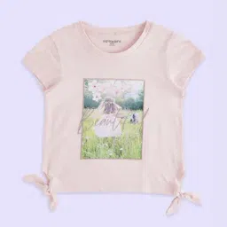 Pantaloons Junior Dusty Pink Cotton Printed T-Shirt-picture-44