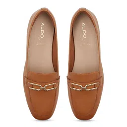 ALDO Women Leather Round Toe Loafers With Buckles image 3