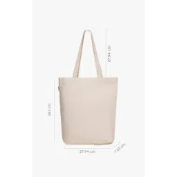 EcoRight Off White Houston Canvas Tote Bag with Zip image 3