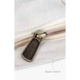 EcoRight Off White Houston Canvas Tote Bag with Zip image 4