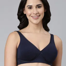 Enamor Full Coverage Eclipse Bamboo Cotton Padded Slip-on T-shirt Bra A076-image-20