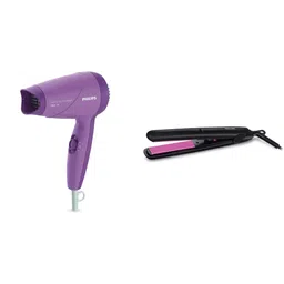 Philips Straightener (Black) & Dryer (Purple) Combo image 1