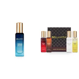 Bella Vita Luxury Skai Aquatic Unisex Eau De Cologne OUD Experience Eau De Parfum 4 x 20ml for Unisex Premium Long Lasting EDP Perfume Oudh Fragrance Scent image 1