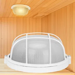 Sauna Light Round Sauna Light, Explosion-proof Grid Bulkhead Ceiling Light for Sauna Steam Room, Moisture Proof Round Lamp Light Fixture Anti-high Temperature image 5