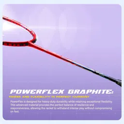Hundred Power Ray 900 Strung Badminton Racket with Full Cover | 79 Grams | Maximum Tension ≤32 lbs (Dark Grey/White) image 5