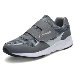 leader show Women's Casual Flats Non-Slip Sneakers Lightweight Safety Comfort Walking Shoes(6, Gray) image 1