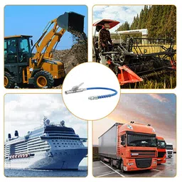 Mass Pro Grease Guns Coupler, Quick Release Strong Lock on Greases Guns Couplers, Single Handle Gear Oil Nozzle with Spring Flex Hose, for All Standard Automotive Grease Guns image 3