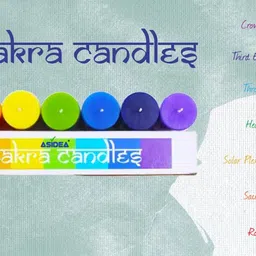 asidea 7 Chakra Candle Set | Candles for Aromatherapy, Meditation Candle, Spa | Scented Candles for Gifting & Decoration image 3