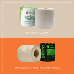 Beco Toilet Tissue Rolls | 3-ply, 5280 Pulls (220 x 24 Rolls) | Tissue Paper Roll, Toilet Paper, Toilet Roll Eco Friendly, Soft & Highly Absorbent, 100% Natural Bamboo, Chemical-Free, Hypoallergenic image 5