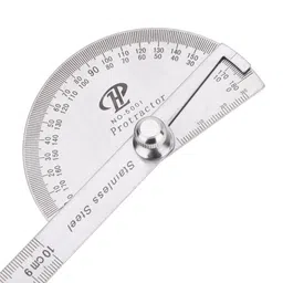 Awakingdemi Stainless Steel 180 Degree Protractor Angle Finder Rotary Measuring Ruler Silver image 5
