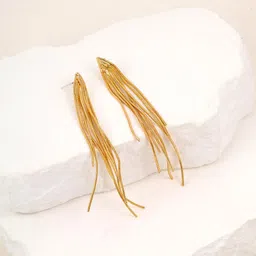 shining diva fashion Latest Stylish Tassel Earrings for Women and Girls (Gold) (15930er) image 3
