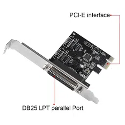 wendry PCI-E Parallel,PCIE to Parallel Port Card Print Port LPT PCI-E LPT Printer Card Adapter DB25,for Windows for MAC for Linux,Printer Converter Adapter Controller image 5