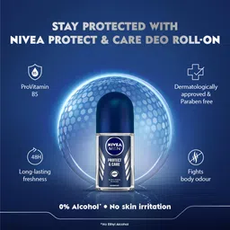 NIVEA Men Fresh Woody Protect And Care Roll On, 50Ml, Pack Of 1 image 5