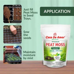 Casa De Amor Sphagnum Peat Moss for Gardening 900 gm | Organic Soil Conditioner for Healthy Plants, Seed Starting & Improved Moisture Retention image 5