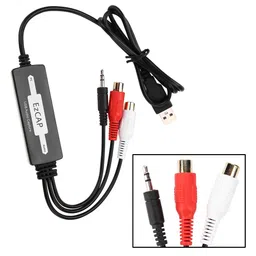 cuifati USB Audio Capture Recorder Card Converts Vinyl Turntable LP/Cassette Tape Audio to MP3/WAV Digital Music Converter Adapter, Support Windows XP/Vista/7/8/8.1/10 and MAC. image 5