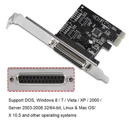 wendry PCI-E Parallel,PCIE to Parallel Port Card Print Port LPT PCI-E LPT Printer Card Adapter DB25,for Windows for MAC for Linux,Printer Converter Adapter Controller image 3