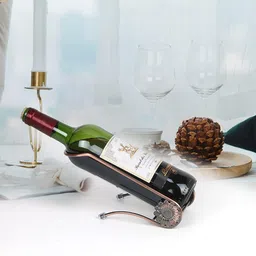 Craft Capital Wine Bottle Holder- Countertop Wine Rack - Wine Holder for Wine Storage - Red Bronze Metal Wine Rack - Wine Racks Countertop - Small Wine Rack - Tabletop Wine Rack (2) image 4